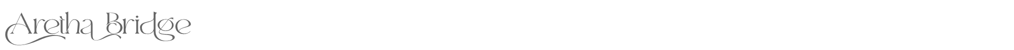 Sample characters Aretha Bridge Font